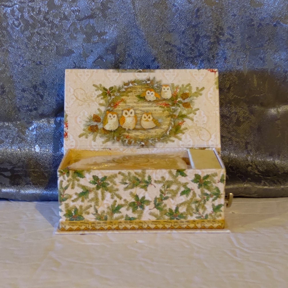 Punch Studio Owls Music Box Verbena Soap Plays Beethoven's Ode to Joy